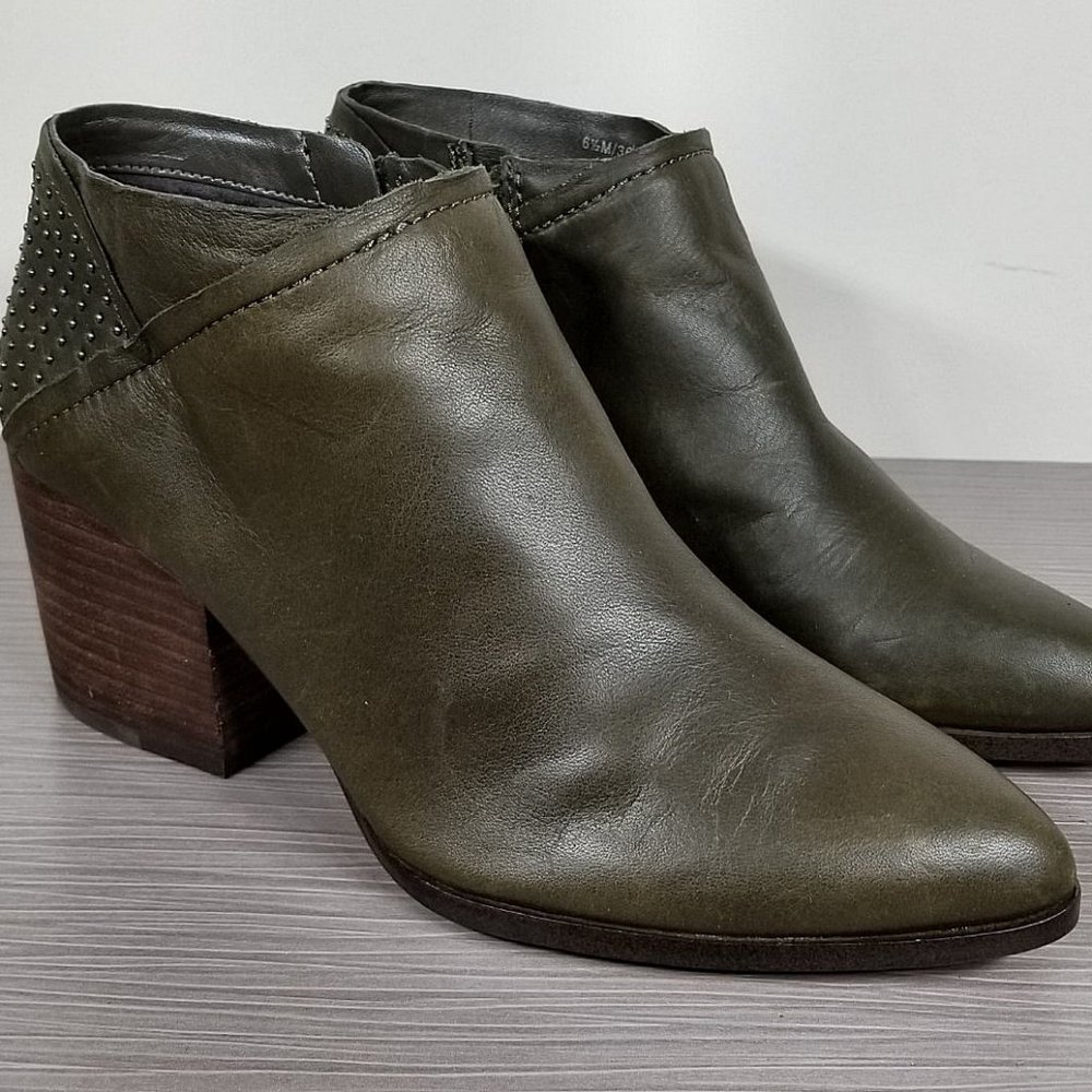 1.State Jelin Bootie, Hunter Leather, Womens Size 7.5 M / 37.5